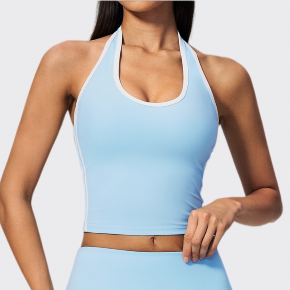 Summer Clothing Jd - Sport-halter-bh Fitness-top met borstkussen Zomer schokbestendige