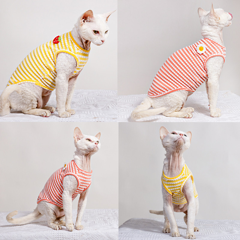 Soft Summer Yellow Clothing - Zomer T-shirt voor Sphynx Kat Kleding