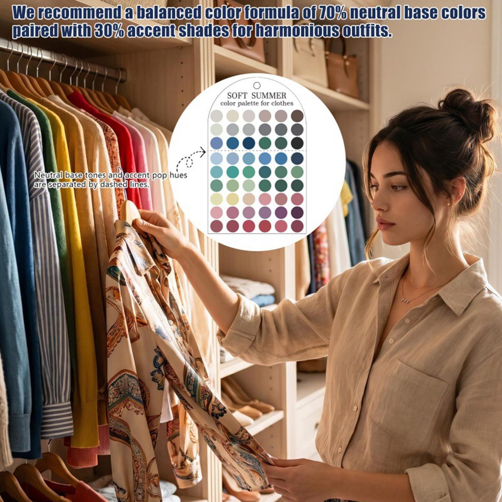 Summer Clothing Palette - 2 stuks acryl seizoenspalet kleurmonsternotitiekaarten bijpassende