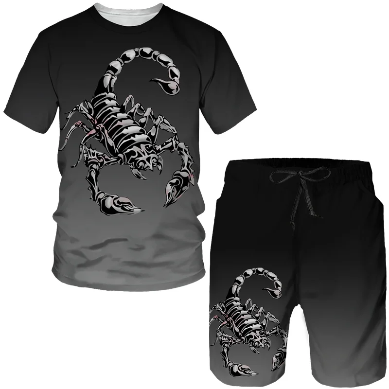 Summer Clothing Men Fashion - Nieuwe Scorpion 3D Print T-shirts Shorts