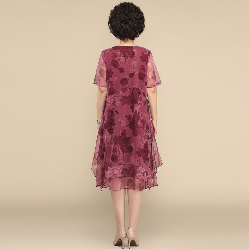 Nieuwe O-hals Korte Mouw Jurke - Summer Clothing For 70 Year Old Woman recensie en prijs