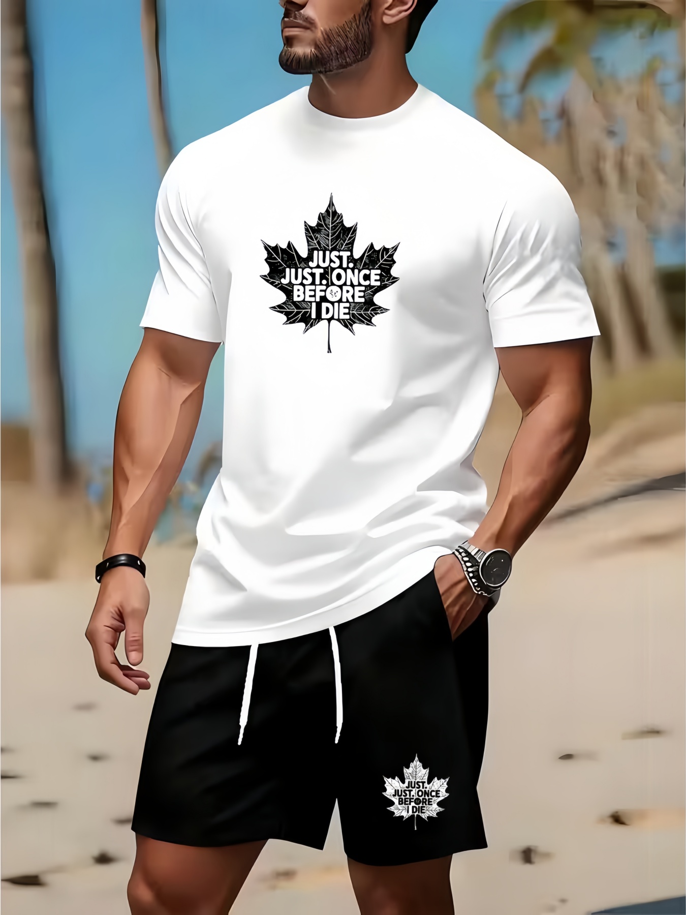 Set van T-shirt en korte broek - Summer Clothing Men Fashion recensie en prijs