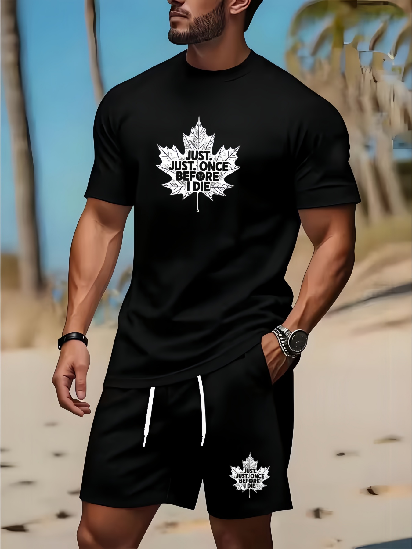 Set van T-shirt en korte broek - Summer Clothing Men Fashion recensie en prijs