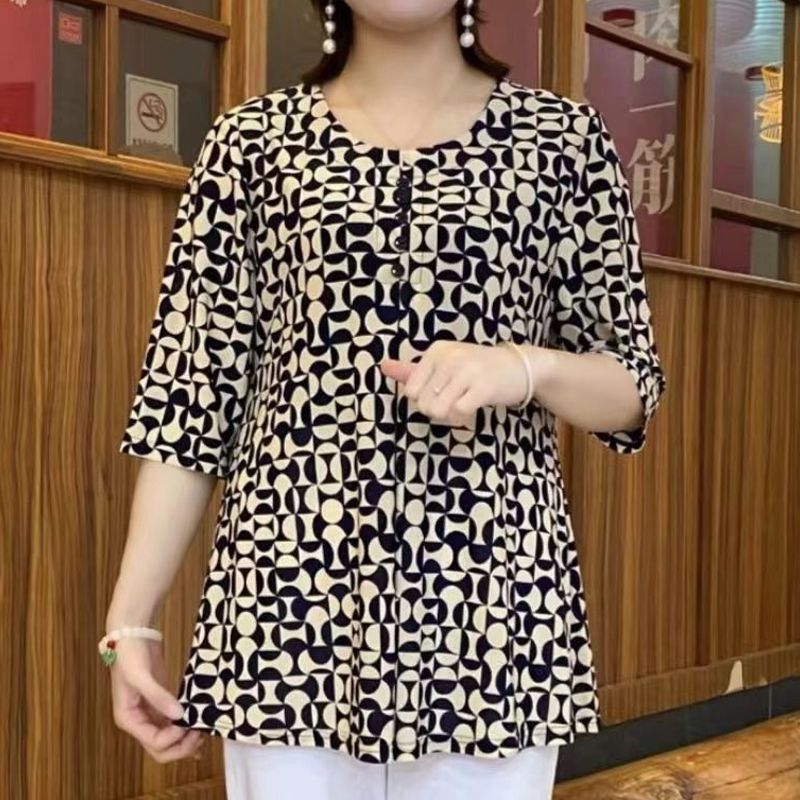 Vintage Bedrukt T-Shirt Casual - Summer Clothing For 70 Year Old Woman recensie en prijs