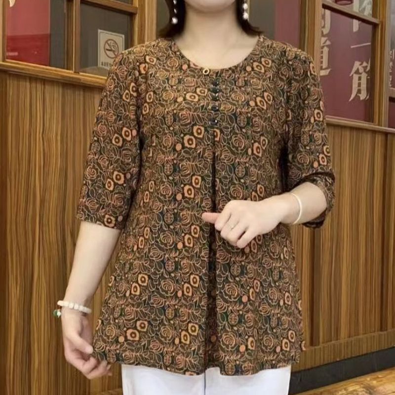 Vintage Bedrukt T-Shirt Casual - Summer Clothing For 70 Year Old Woman recensie en prijs