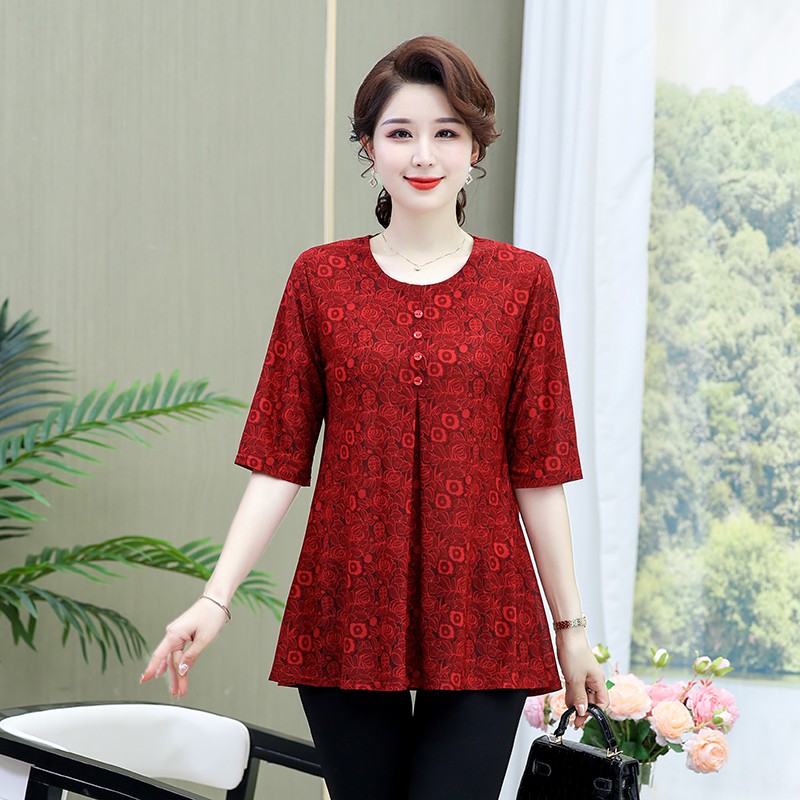 Vintage Bedrukt T-Shirt Casual - Summer Clothing For 70 Year Old Woman recensie en prijs