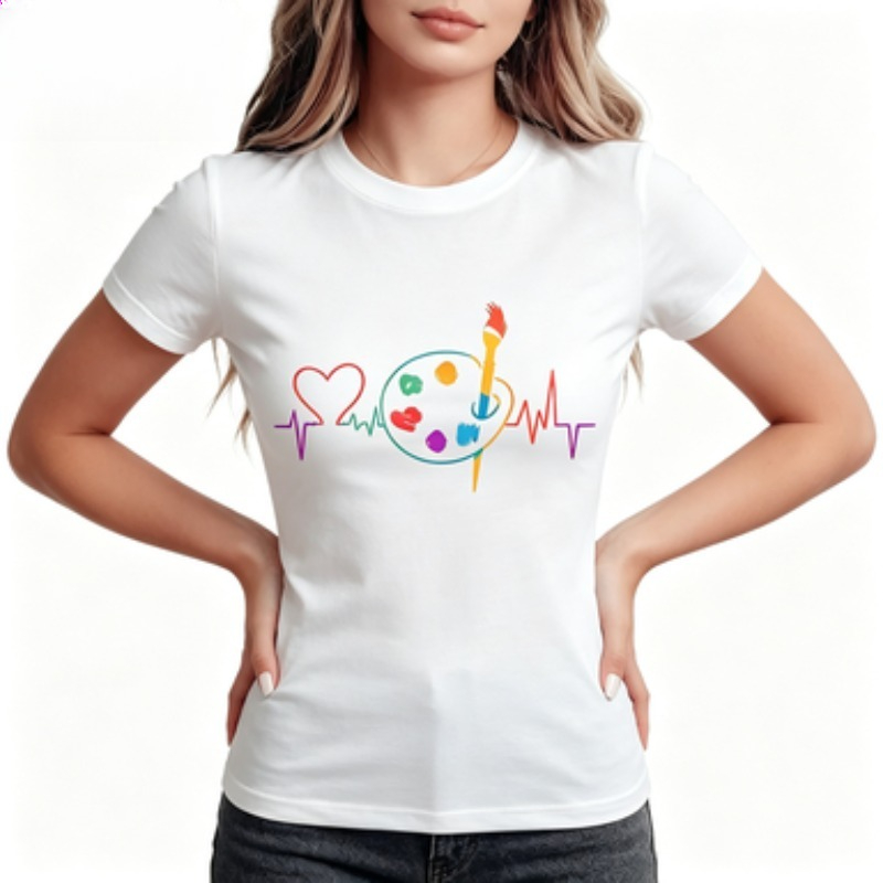 Kleurrijk geometrisch dames T- - Summer Clothing Palette recensie en prijs