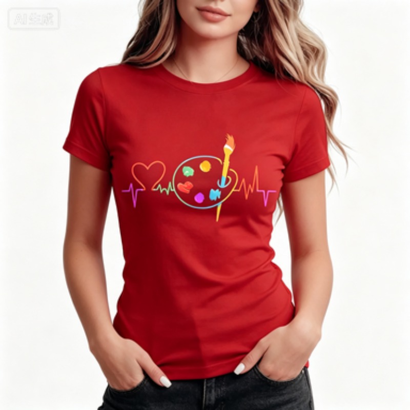 Kleurrijk geometrisch dames T- - Summer Clothing Palette recensie en prijs