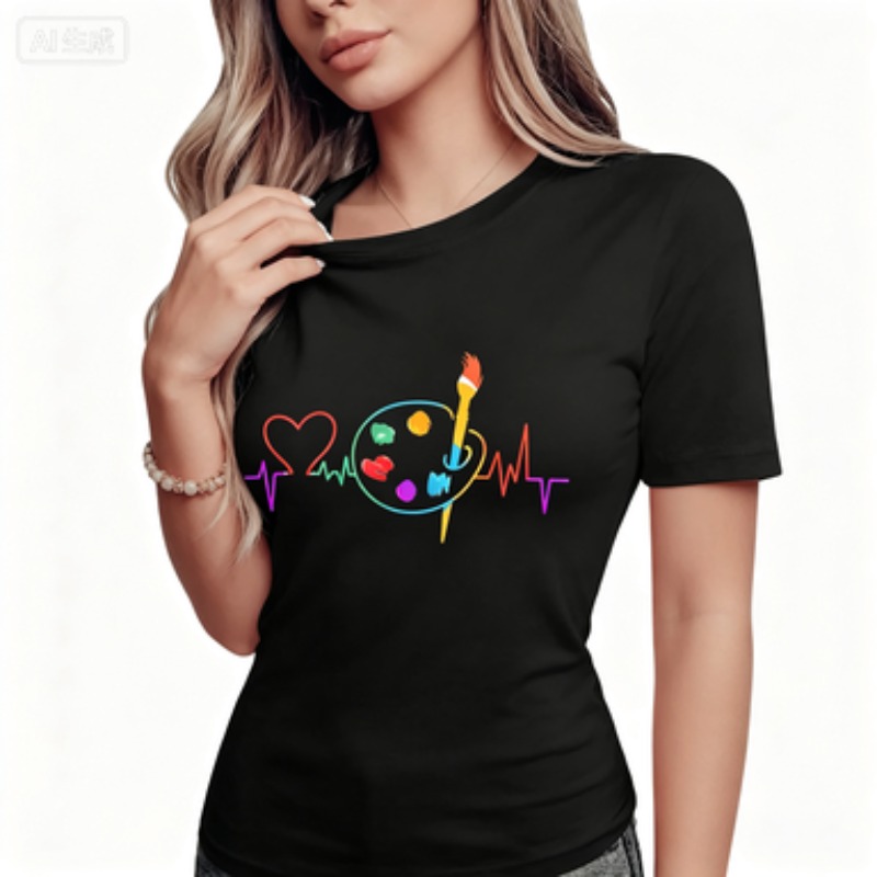 Kleurrijk geometrisch dames T- - Summer Clothing Palette recensie en prijs